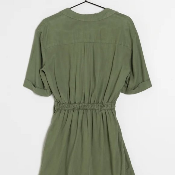 Zara Short Sleeve Wrap Around Shirt Dress Medium Used Once. - Picture 2 of 10